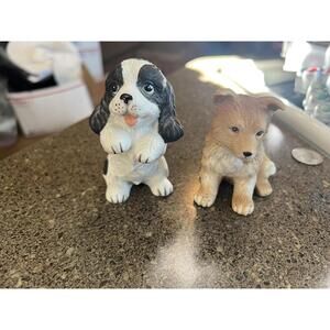 Vintage Homco Ceramic Dog Figurines Set of 2